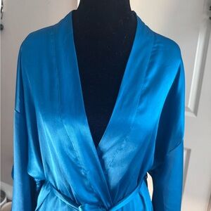 Sexy Blue Satin Robe by Victoria’s Secret